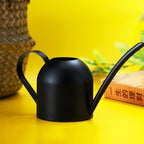 Ciieeo 500ml Black Metal Watering Can with Long Spout, Stainless Steel Watering Pot for Garden and Indoor Plants, Vintage Style Gardening Tool for Flower and Vegetable Care - Image 4