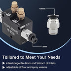 Mist Coolant Lubrication Spray System YS-BPV-300 for Milling & Engraving Machine, 1/4" and 8mm Air Inlet Hose Connector, Cutting Cooling Mister, Pack of 2 - Image 3
