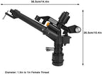 Haofy Sprinkler Head, 1.5in to 1in DN25 Female Thread Adjustable 360 Degree Rotating Rocking Arm Sprinkler Farm Irrigation - Image 7