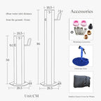 Stainless Steel Water Column Garden Water Tap, Outdoor Water Fountain Courtyard Hydrant, Garden Hose Holder with Faucet, Freestanding Antifreeze Faucet Water Dispenser,H50cm - Image 3