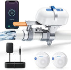 WiFi Smart Water Leak Detection & Auto Shut-Off Kit – 1 EVO Valve Controller + 2 Wireless Sensors, No Hub Needed, Works with Alexa & Google Home, Real-Time App Alerts for Home & Business by Crispaire