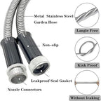 Garden Hose 100FT. Stainless Steel Flexible Water Pipe 100FT with Sprayers - Image 2