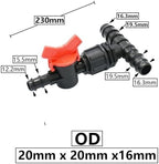 16/20/25mm Garden Hose Splitter Tee Reducer Barb Connector Tap Valve 1/2 3/4 1" 3-way Water Tube Fitting Drip Irrigation System(A) - Image 5