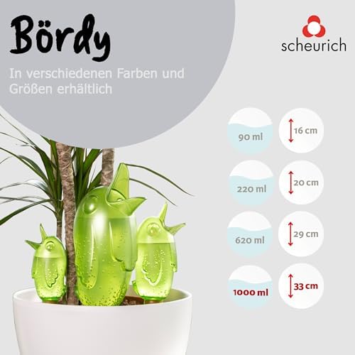 Scheurich Bördy XXL Plastic Water Reservoir, Colour: Bördy XXL, Green, 13.7 cm Width, 11 cm Depth, 33 cm High, 1 Litre Vol. - Image 4