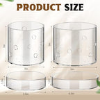 5/6 Inch Clear Acrylic Orchid Planter Pot with 360° Round Holes & Tray - Image 2