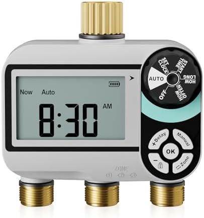 QUOBAS Brass Sprinkler Timer for Garden Hose, Programmable Water Timer by QUOBAS