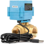 U.S. Solid 3/4 inch WiFi Smart Motorized Ball Valve, 3-Way 4-Position Brass Electric Water Valve for HVAC Zoning, Solar Bypass, Irrigation Automation; USB Powered with LED Flow Window - Image 3