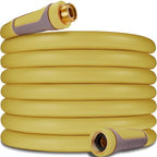 Hybrid Garden Hose 100 FT x 5/8",Heavy Duty Water Hose With 3/4" Solid Brass Fittings, No-Tangle & No-Kink,Tough & Flexible,Durable& Lightweight,Non-Expanding Garden Hoses for Yard, Outdoor, RV by Unknown