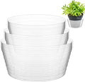 Hoolerry 15 Pcs Plastic Plant Saucer Clear Deep Tray, 6, 8, 10 Inch by Hoolerry