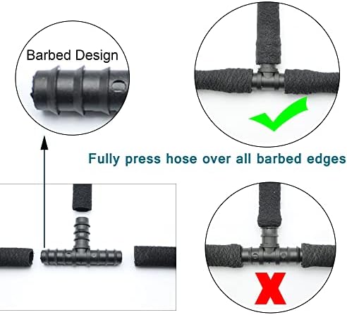 Soaker Hose 1/2" 100ft Rubber Garden Soaker Hoses Kit - Image 5
