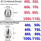 40L~110L G1/2 Inch Sewer Jetter Nozzle Stainless Steel Pipeline Cleaning Tools High Pressure Machine Accessories(Dark Khaki,100LIMin) - Image 3