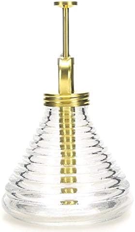 Plant Mister- Clear Color Glass Bottle & Brass Sprayer (Matt Gold) - Image 2