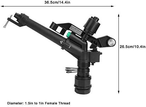 1.5 Inch to 1 Inch Dn25 Internal Thread Adjustable Rocker Sprinkler - 360掳 Rotating Lawn and Farmland Irrigation Sprinkler with Controllable Angle Plastic - Image 2