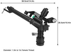 1.5 Inch to 1 Inch Dn25 Internal Thread Adjustable Rocker Sprinkler - 360掳 Rotating Lawn and Farmland Irrigation Sprinkler with Controllable Angle Plastic - Image 2
