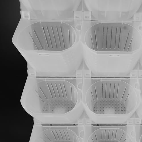 36 Pots Vertical Garden Planter Self Watering Vertical Wall Planter Wall-Mounted Stackable Hanging Planters for Indoor/Outdoor (White) - Image 5