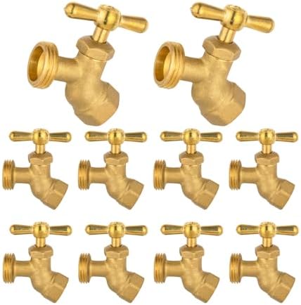 10Pack Seelink 1/2" FIP x 3/4" MHT No-Kink Hose Bibb Valve by Seelink