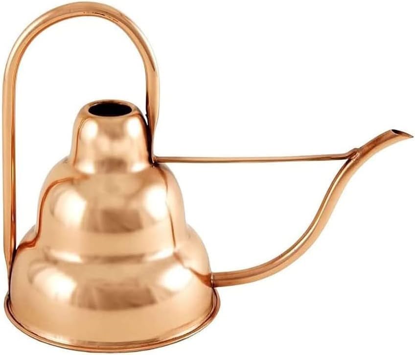 WC-17 Deco Copper Metal Watering Can Jug with Long Spout & Handle for Small Garden Plants Flowers Indoor Outdoor with Decorative Look, Copper by Oakestry