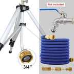 Sprinklers for Yard on Tripod, 2 Pack Heavy Duty 360 Degree Impact Lawn Sprinklers for Yard and Gardens, Adjustable Base with Sprinkler Head Nozzle and 3/4" NH Inlet Hose Connection - Image 5