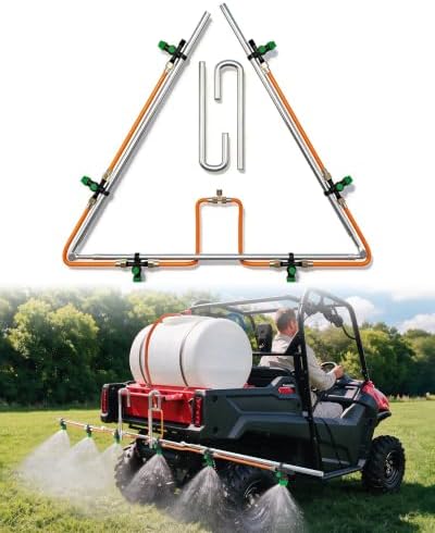 6 Nozzle ATV/UTV Sprayer Boom Kit with 2 Heavy-Duty Hooks, 122" Foldable by Unknown