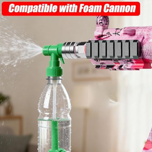 MP5S Pressure Washer Gun with Swivel - 3000 PSI High Pressure Spray Gun with 3/8" Quick Connect Plug Inlet, Foam Cannon Compatible Power Washer Handle for Car, Home & Outdoor Cleaning (Pink) - Image 4