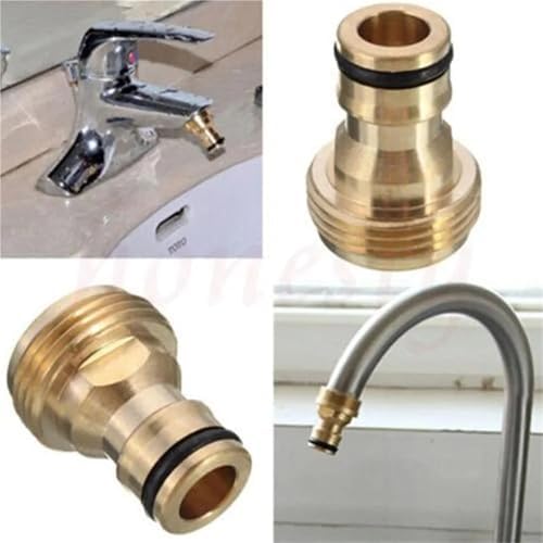 Brass Garden Hose Tap Connector 14pcs High Pressure Durable Handheld Water Gun Accessories Garden Lawn Watering Car Wash Sprinkler Tool Hose Adjustable Brass Nozzle - Image 4