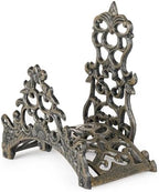 Sungmor Heavy Duty Cast Iron Garden Hose Holder - Wall Mounted Water Hose Hanger - Antique Emblem Decorative Hose Reel - Water Hose Rack Butler Storage - Two Installation Methods Wall Decor Holder by Sungmor