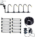 Misting Cooling System with Flexible & Adjustable Brass Sprayers, Garden Irrigation Misting Sprinkler System, Micro Spray Misting Drip Kit, for Outside Patio Garden Greenhouse Umbrella(23M(75.4ft)) by Unknown