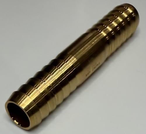 Three Pack - 1/2 Inch Brass Insert Coupling Connector, Brass Barbed Fitting for Waterlines, Plumbing and Irrigation Tubing, 1/2 Insert x 1/2 Insert Coupling - Image 5