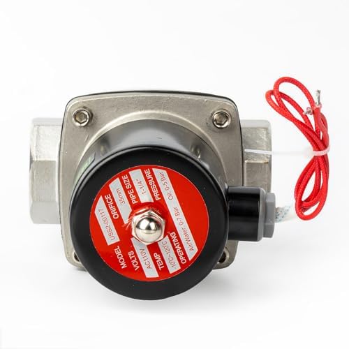 U.S. Solid 1-1/4 in Stainless Steel Electric Solenoid Valve, AC 110 V, Normally Closed, FKM Seal, 24 Cv, Semi-Direct, for Water Air Gas and Fuel - Image 7