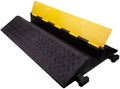 Cable Protector Ramp, Hose Protector Ramp with Flip-Open Top Cover, Modular Cable Ramps Rubber and Plastic, 1102 Lbs Load Capacity(100 * 58 * 12cm/39 * 23 * 5in) by Unknown