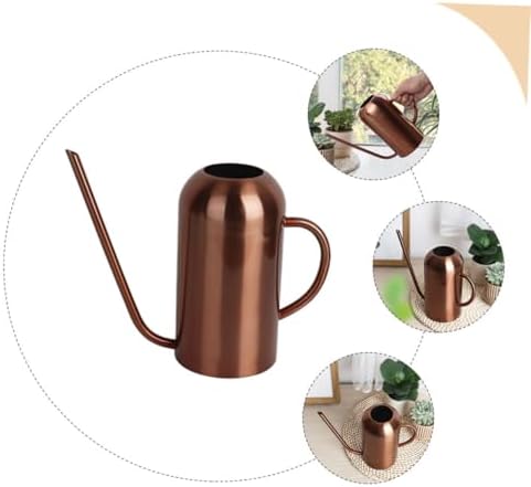 Vintage Stainless Steel Watering Can, 1.5l Coffee Flower Pot - Image 3