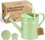 1 Gallon Metal Watering Can for Indoor Outdoor Plants, Pistachio Green by PHXGrove