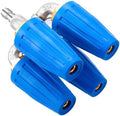 4-in-1 Turbo Nozzle Pressure Washer 4000 PSI 360° Rotating Turbo Nozzle with 1/4" Quick Connector 2.5 Orifice Quadruple Tips (Blue) by Otoolling
