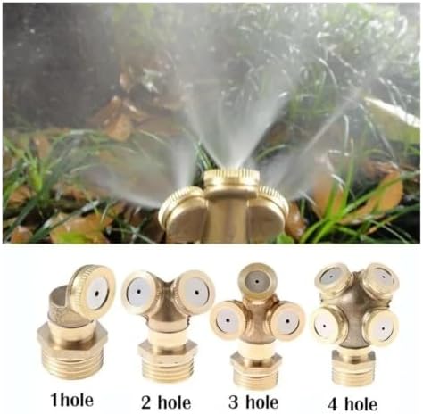 1Pc 1/2" Misting Nozzle Brass Atomizing Spray Fitting Nebulizer Hose Connector Water Sprinkler Adjustable Garden Lawn - Image 3