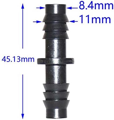Hose Connector 3/8" 2-Way Barbed Water Hose Connector, Straight Connector with Barb, for Garden Drip Irrigation 8/11mm Hose, 250 Pieces of Fittings (Color : Black) - Image 5