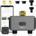 WiFi Hose Timer with Brass Inlet, 2-Zone Sprinkler Timer for Irrigation by Insoma