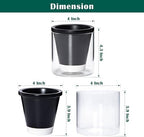 D'vine Dev Self-Watering Black Terracotta Planter, 4 in, 3-Pack, 37-Z-A-3-T - Image 3