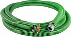 Gloxco Heavy Duty EPDM All Weather Suction Hose Assembly, Black Tube, Lime Green Helix, 1-1/2" Inside Diameter with Male x Female NPSM Pinlug Fittings Installed, 30 ft Length by Gloxco