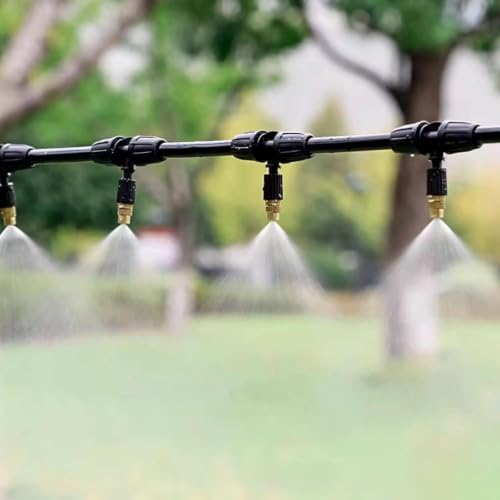 Heavy Duty Outdoor Misting System – Brass Nozzles for Efficient Cooling, Patios, Gardens, and Pools – High-Pressure Water Mist Sprayer for Summer Enjoyment by Unknown