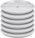 Eccliy 6 Pack Plastic Plant Saucer, Round, 25 Inch, White by Eccliy