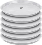 Eccliy 6 Pack Plastic Plant Saucer, Round, 25 Inch, White by Eccliy