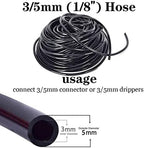 1pcs PVC Garden Water Hose, Black Color 10-30M 3/5mm 4/7mm 8/11mm New Irrigation Watering Tubing 1/8'' 1/4'' 3/8'' Hose (Color : 35MM, Size : 25M) - Image 2