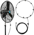 Tornado 20 Inch Outdoor Misting Kit for Fan Cooling, Portable Mister System with 19.6FT Line & 8 Brass Nozzles for Patio, Party, Porch, Garden, Outdoor Fan Accessory by Tornado