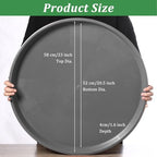 Eccliy 6 Pack Plastic Plant Saucer, Round, 23 Inch, Gray - Image 2