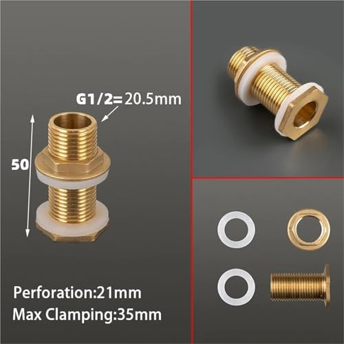8PCS Brass Tank Fittings Silicone Gasket Copper Tubing Fish Tanks Connectors Garden Irrigation Hose Adapter - Image 2
