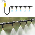 Garden Irrigation Misting Hose Kit with Detachable Brass Nozzles - Efficient Watering Solution for Plants, Lawns, and Greenhouses - Adjustable Spray Patterns for Optimal Coverage by Unknown