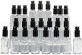 YIZHAO Clear Glass Spray Bottles 1oz, with Small Fine Mist Spray, Metal Cap, Refillable for Essential Oil,Travel,Cleaning,Perfume,Aromatherapy,Makeup – 24 Pcs by YizhaoGlassSprayandDropperBottles