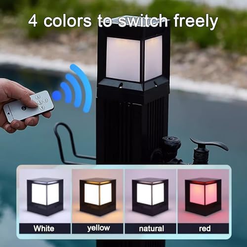 Garden Water Column with Hose Holder,Vertical Water Column Free Standing Faucet with Solar Powered LED Light, Frost Free Hydrant for Farm Irrigation and Watering(74cm/29.1in) - Image 4