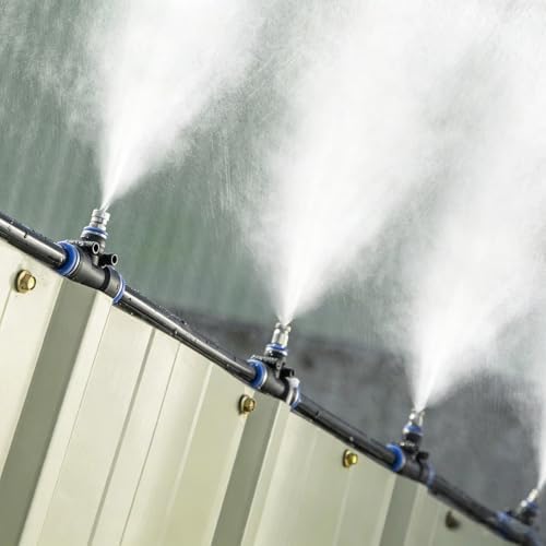 Outdoor Fence Sprinkler Kit Large Area, Fine Mist Brass Irrigation System for Garden, Greenhouse Watering Cooling, Farm/Lawn Misting Hose by Unknown