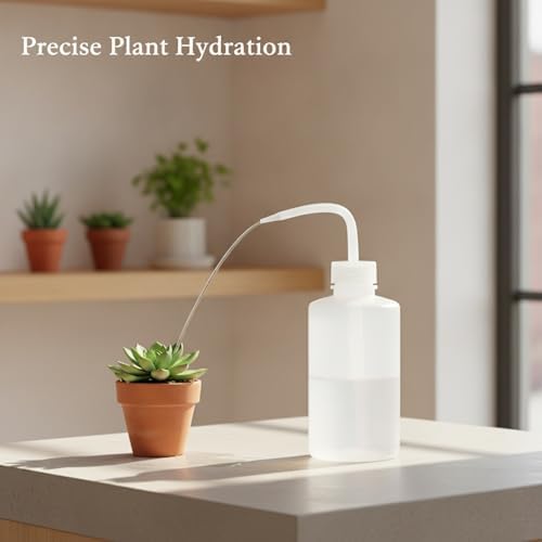 Squeeze Watering Bottle with Narrow Nozzle, POM Plastic for Precise Indoor Plant Care, White (1 PC) - Image 2